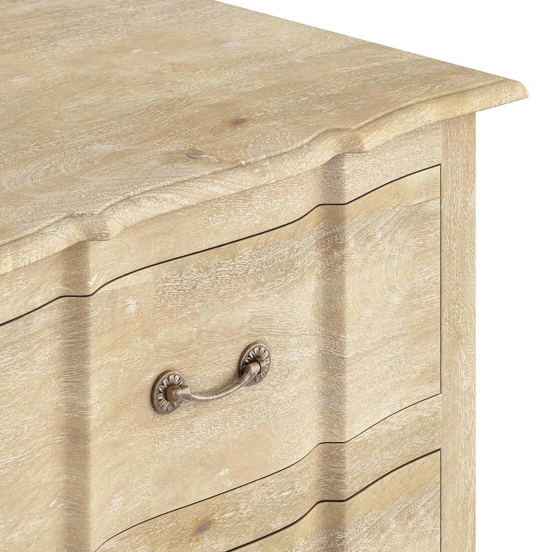Helena Solid Wood Chest of 3 Drawers in White Finish