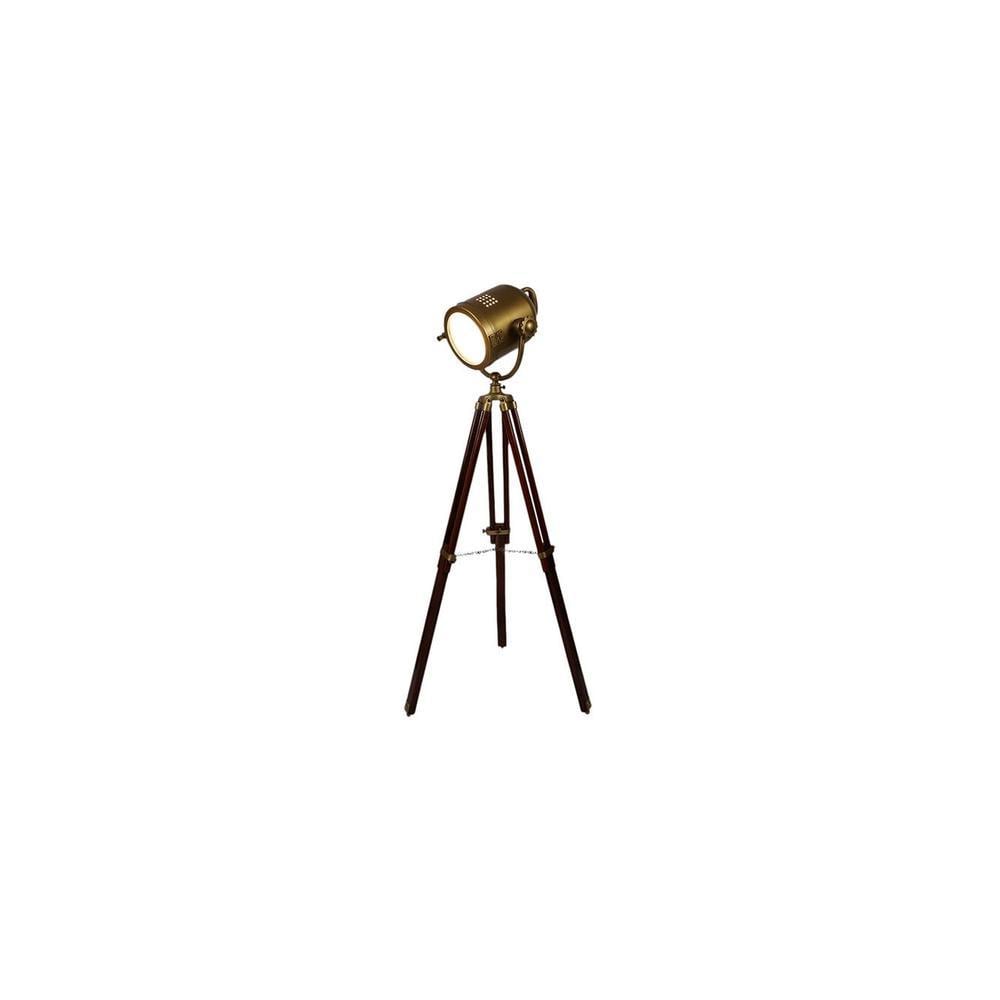 George Gold Metal Shade Floor Lamp