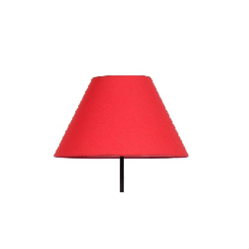 Schylar Red Fabric Floor Lamp with Black Iron Base