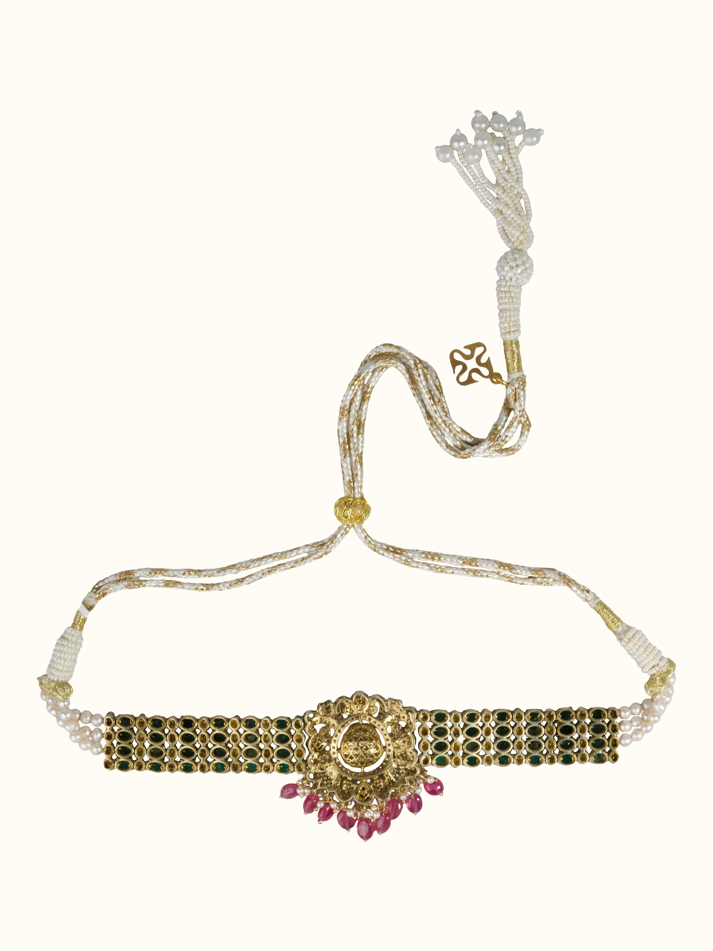 Back view of Silver Smithing Choker Necklace