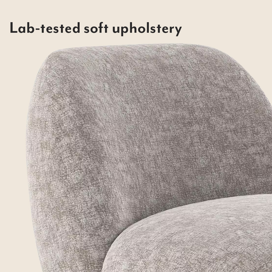 Celeste Lounge Chair In Beige Fabric