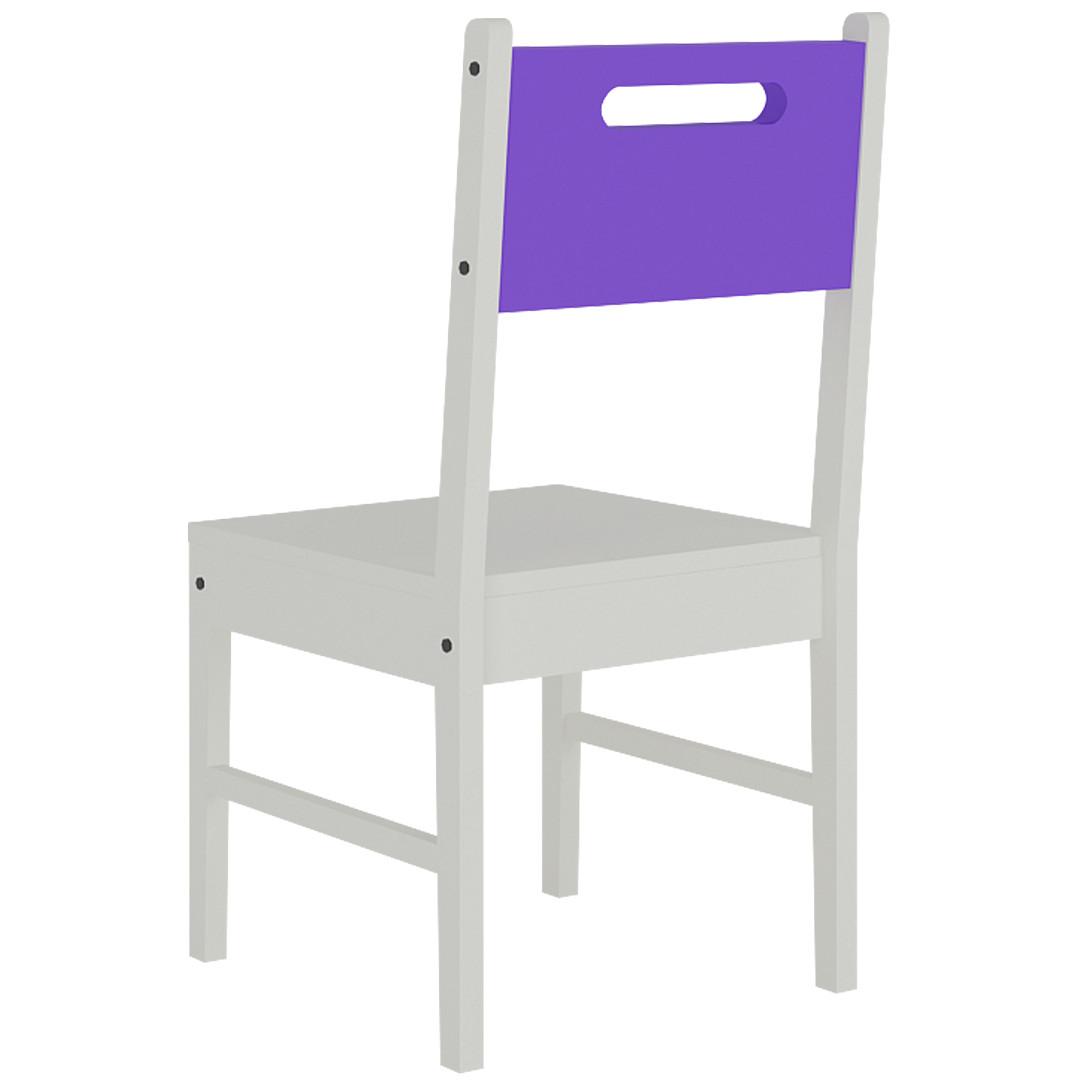 Celestia Kids Study Set with Desk Bookshelf and Wooden Chair in Lavender Purple Colour