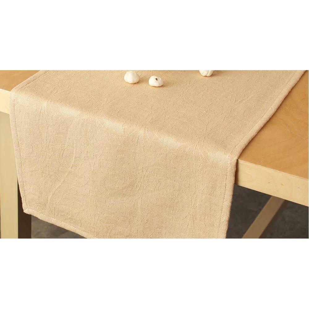 Addyson Beige Cotton 13 x 59 Inches Table Runner