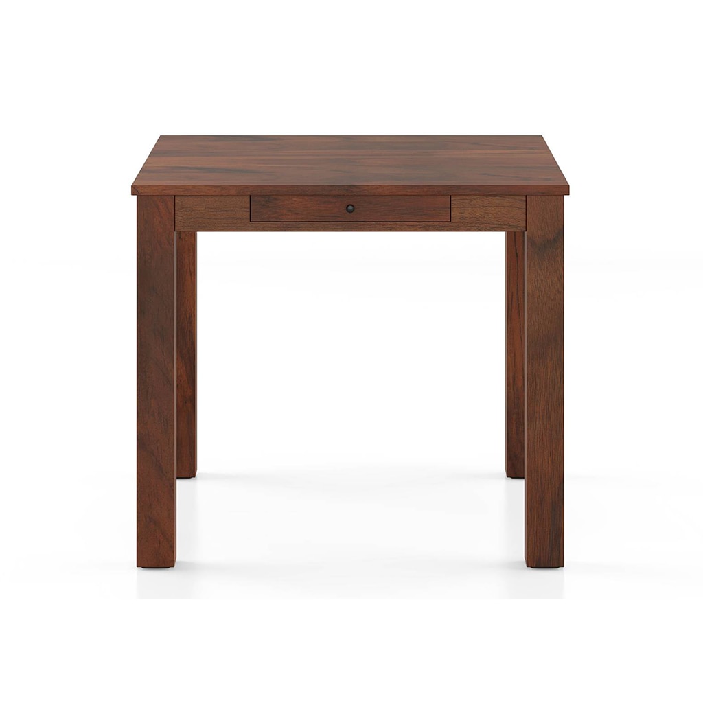 Arlo Teak Wood 4 Seater Storage Dining Table In Teak Finish