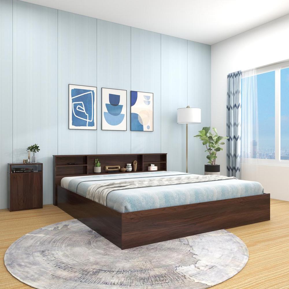 Tsukiko King Bed Walnut