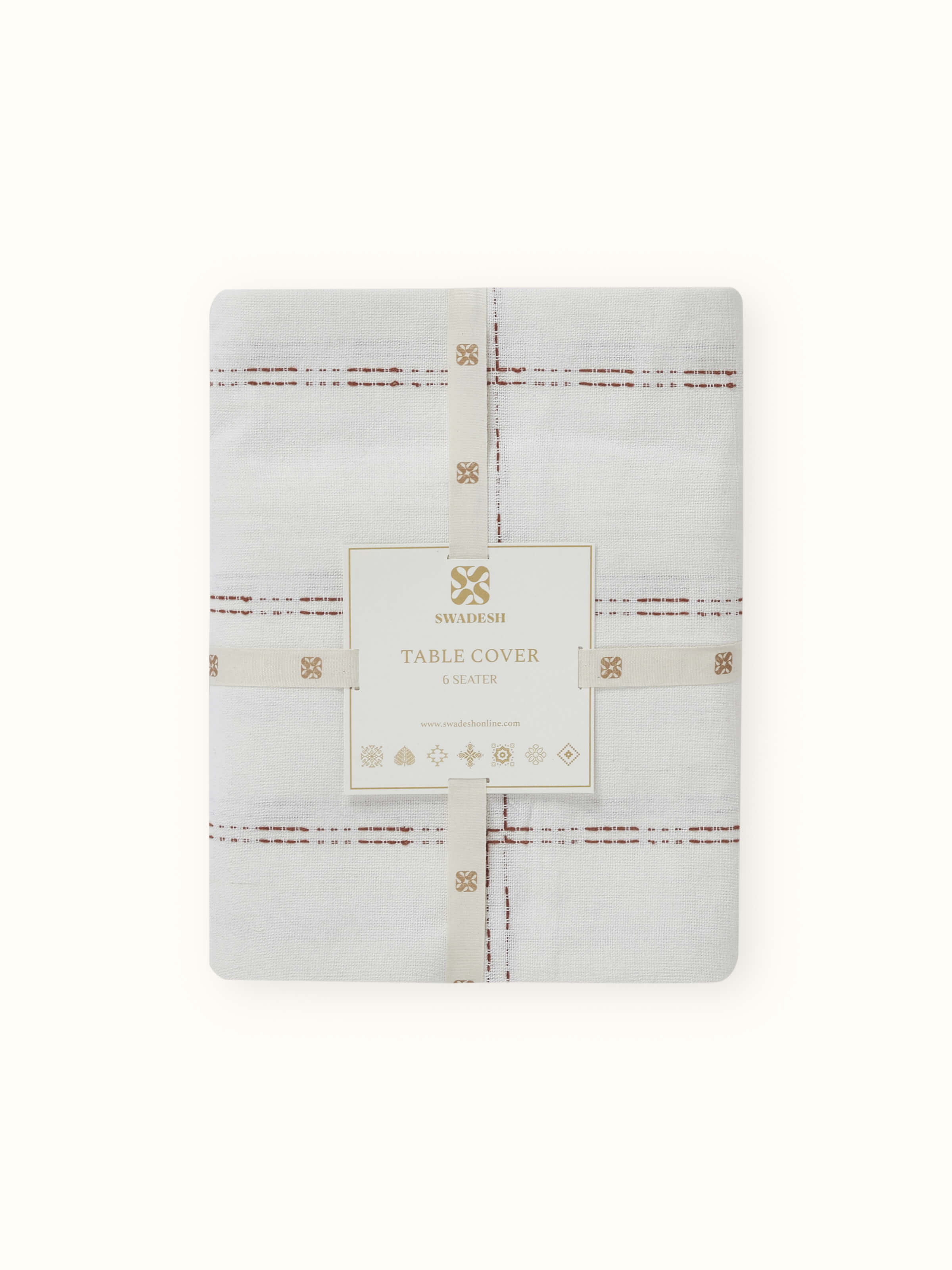 Angled perspective capturing the overall craftsmanship and natural cotton fibers