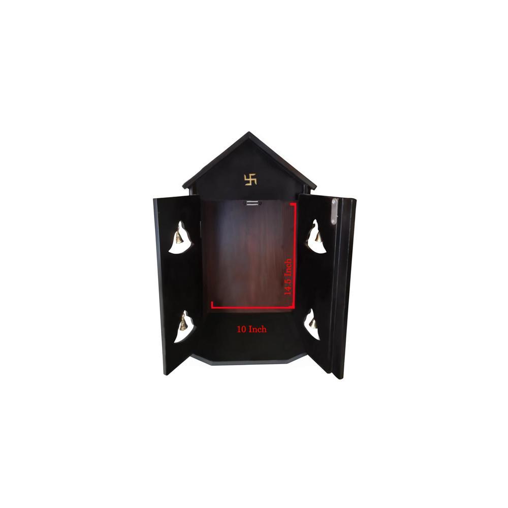 triya engineered wood prayer unit in mahagony finish