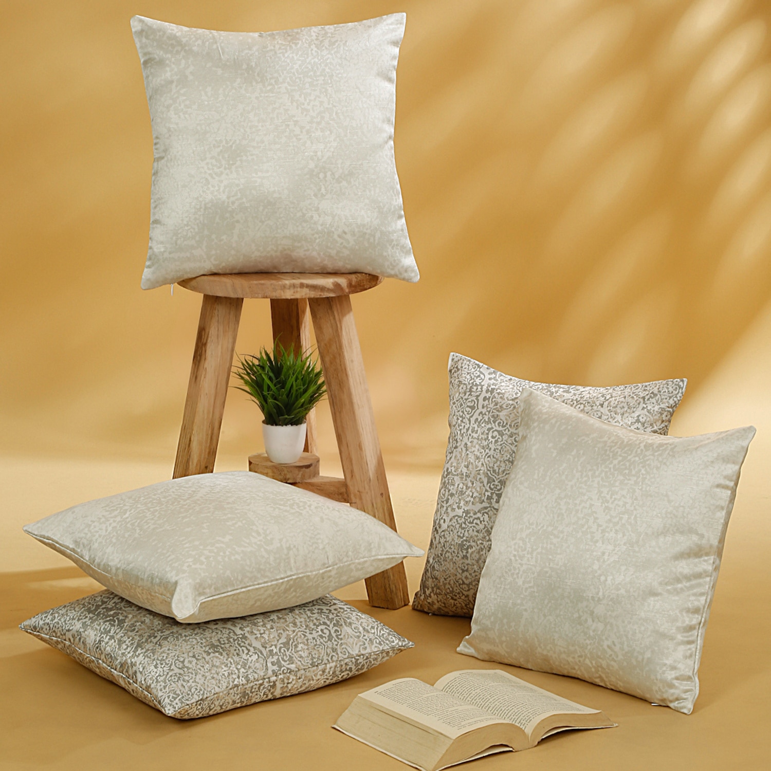 Set Of 5 Ethnic Square Cushion Covers