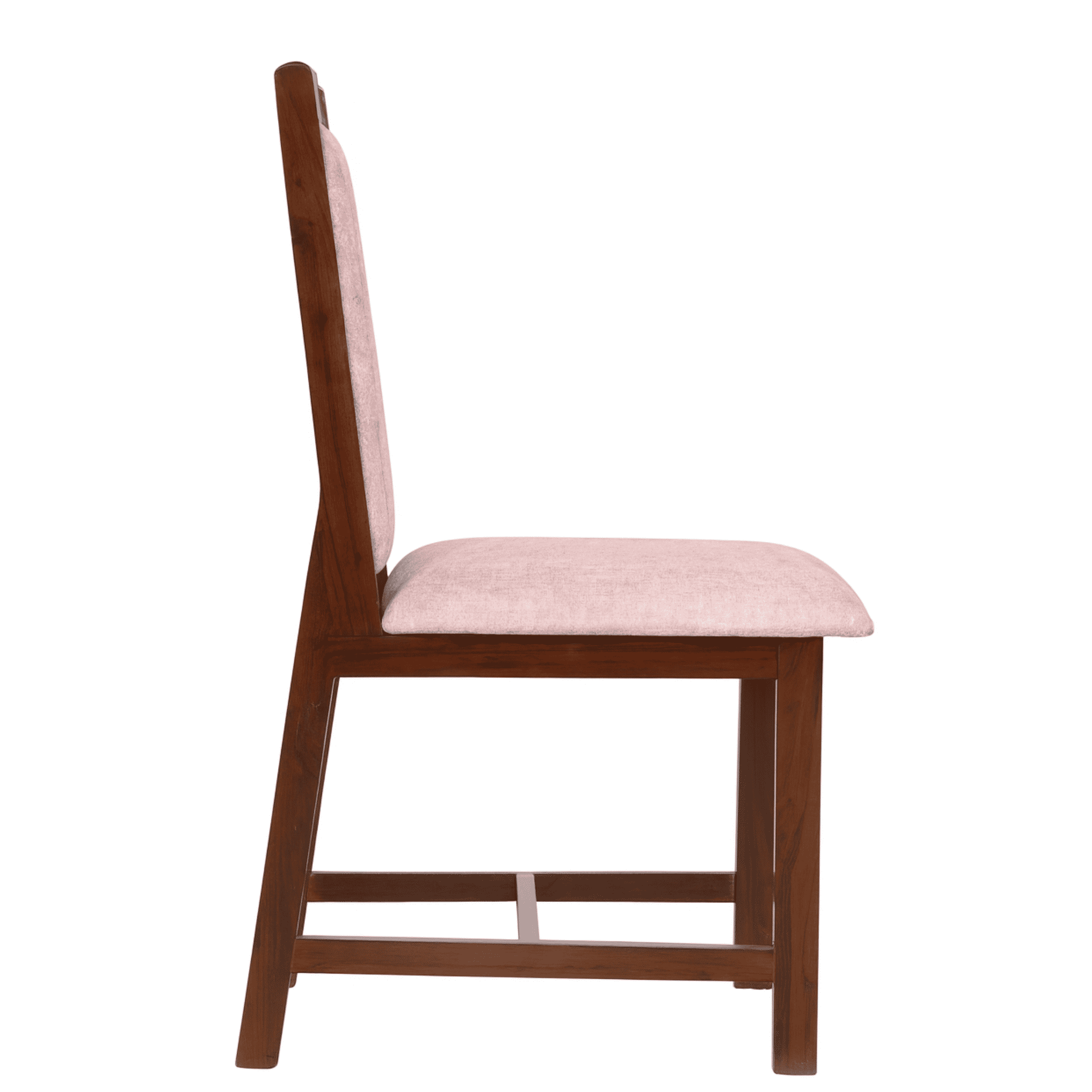 Globally Indian Compact Wooden 6 Seater Dining Table Set – Comfortable 6 Upholstered Seat and Back In Pink Sapphire