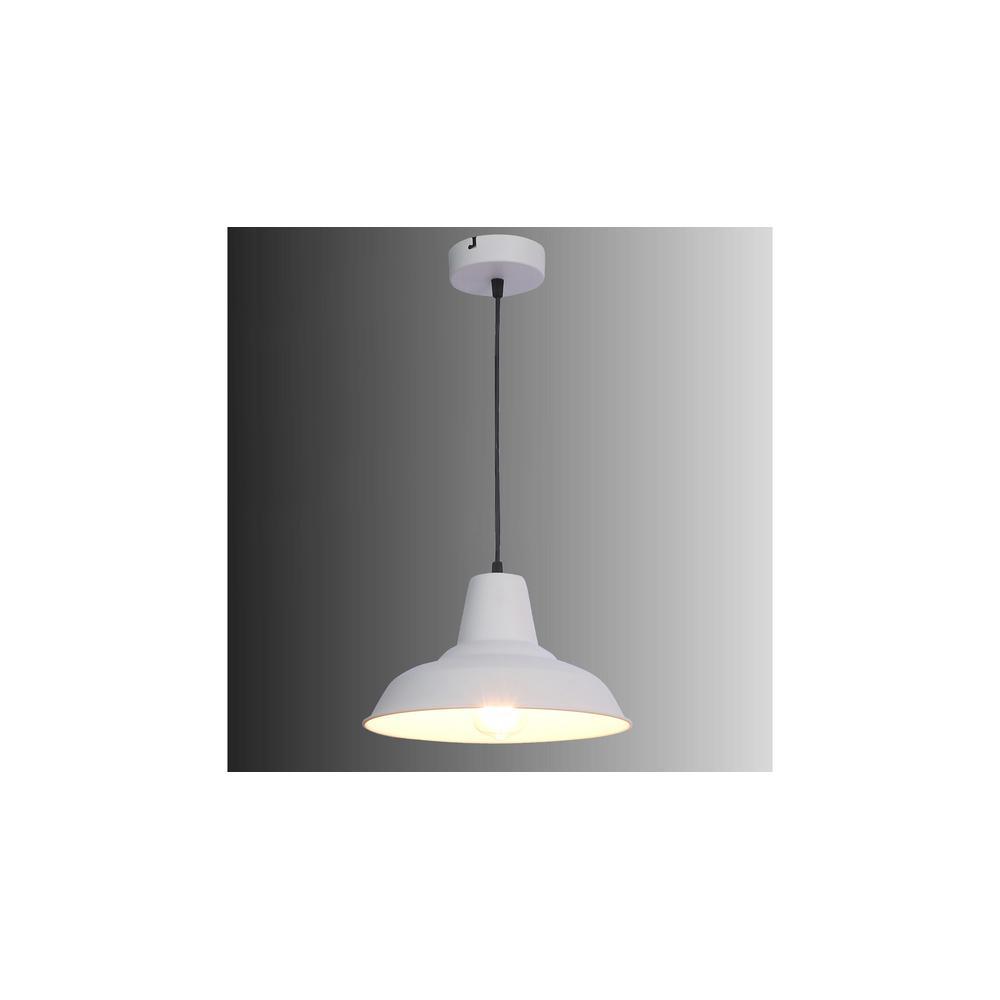 Opi Minimal Pastel White Metal Single Hanging Light
