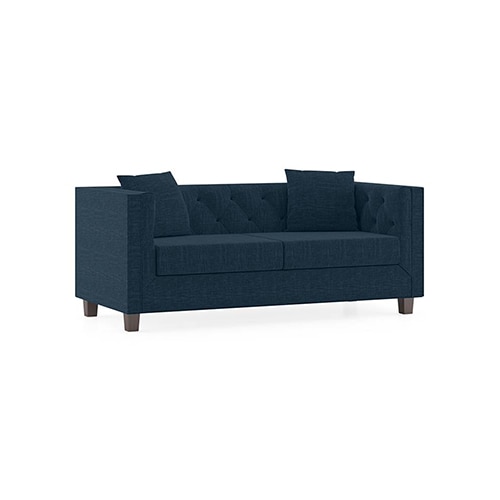 Windsor Premium 2 Seater Fabric Sofa in Indigo Blue Colour - Urban Ladder