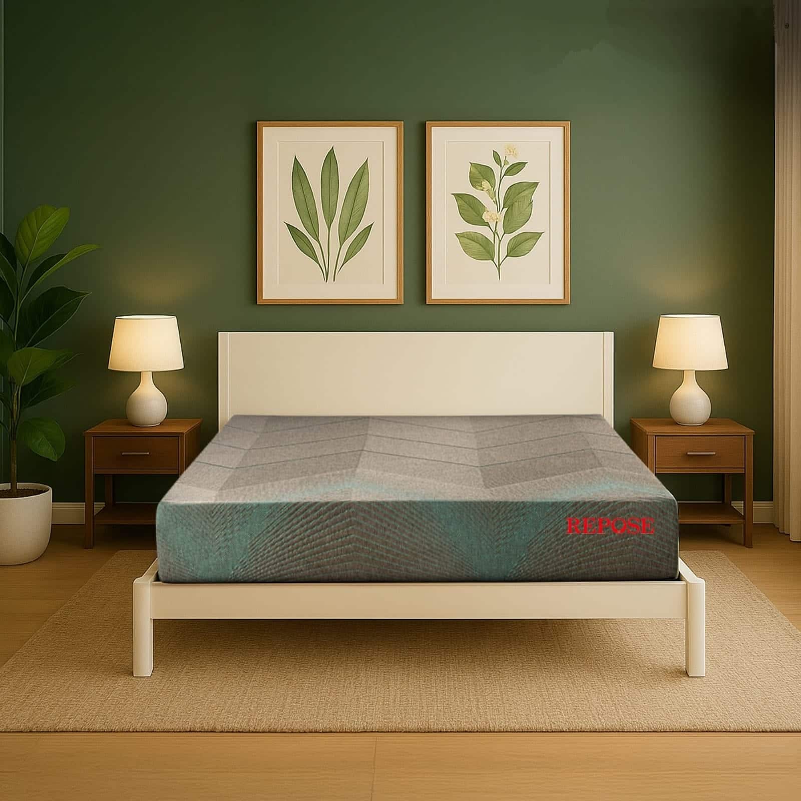 Repose Ortholux Foam PU Foam with Memory Foam Mattress (L x W: 78 inch x 48 inch, Thickness 6 Inches ) - Repose