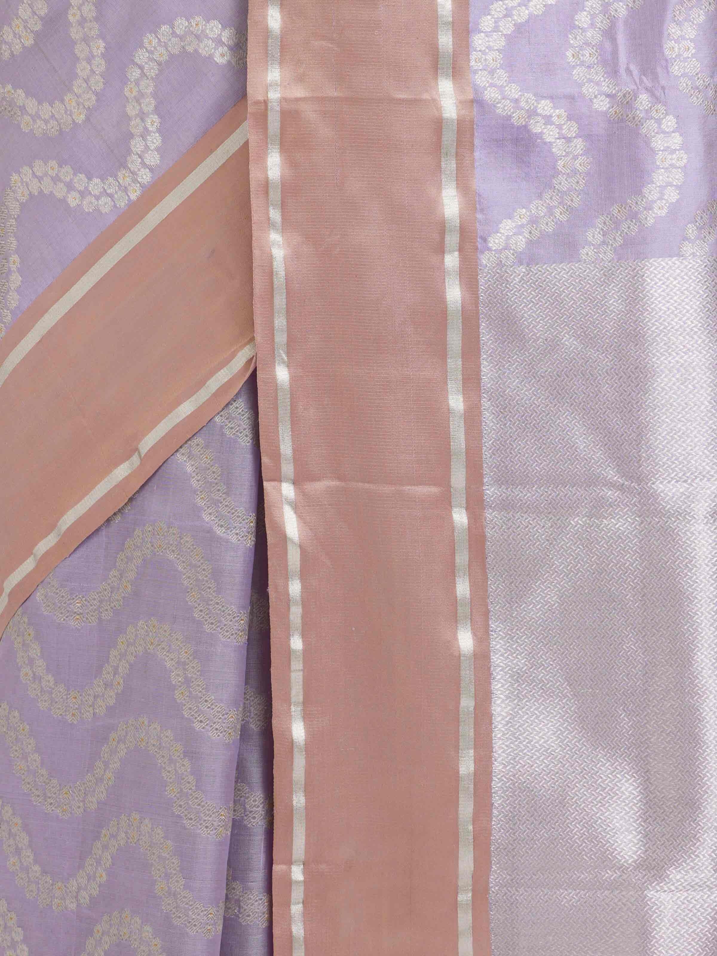 Lavender Chanderi Aknaliya Saree
