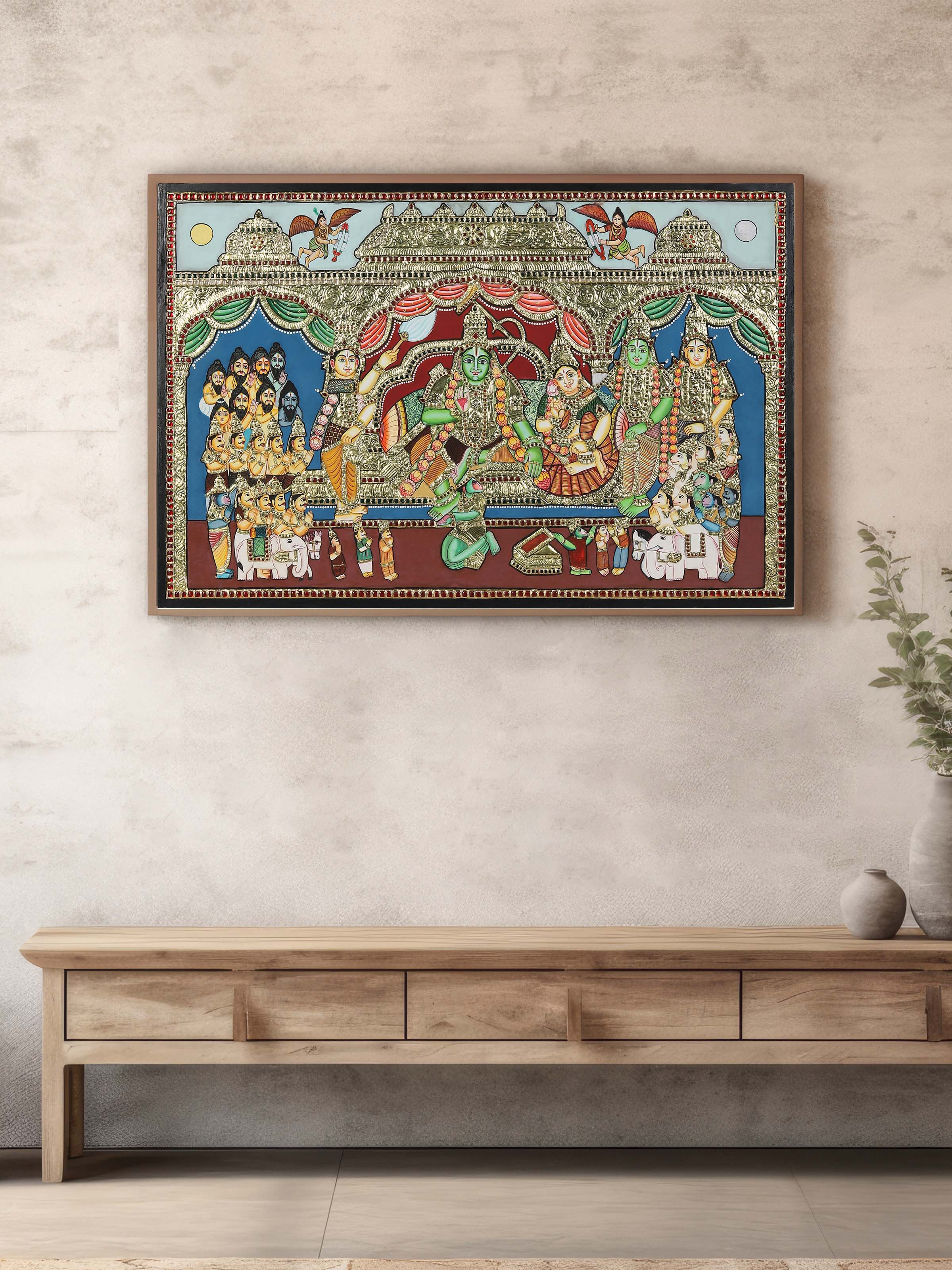 Sri Rama Pattabhishekam Thanjavur Painting