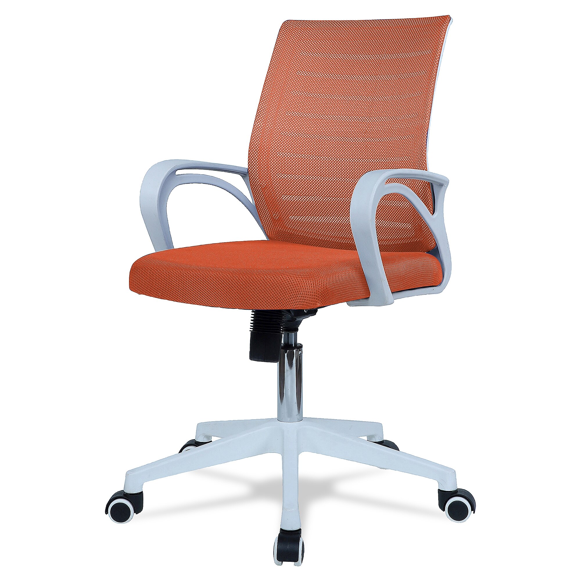 Mmarveal Mid Back Ergonomic Chair in Orange Colour