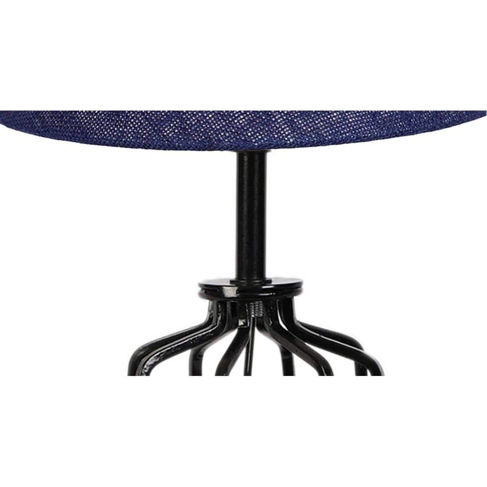 Gwendolyn Blue Jute Table lamp with Iron Base