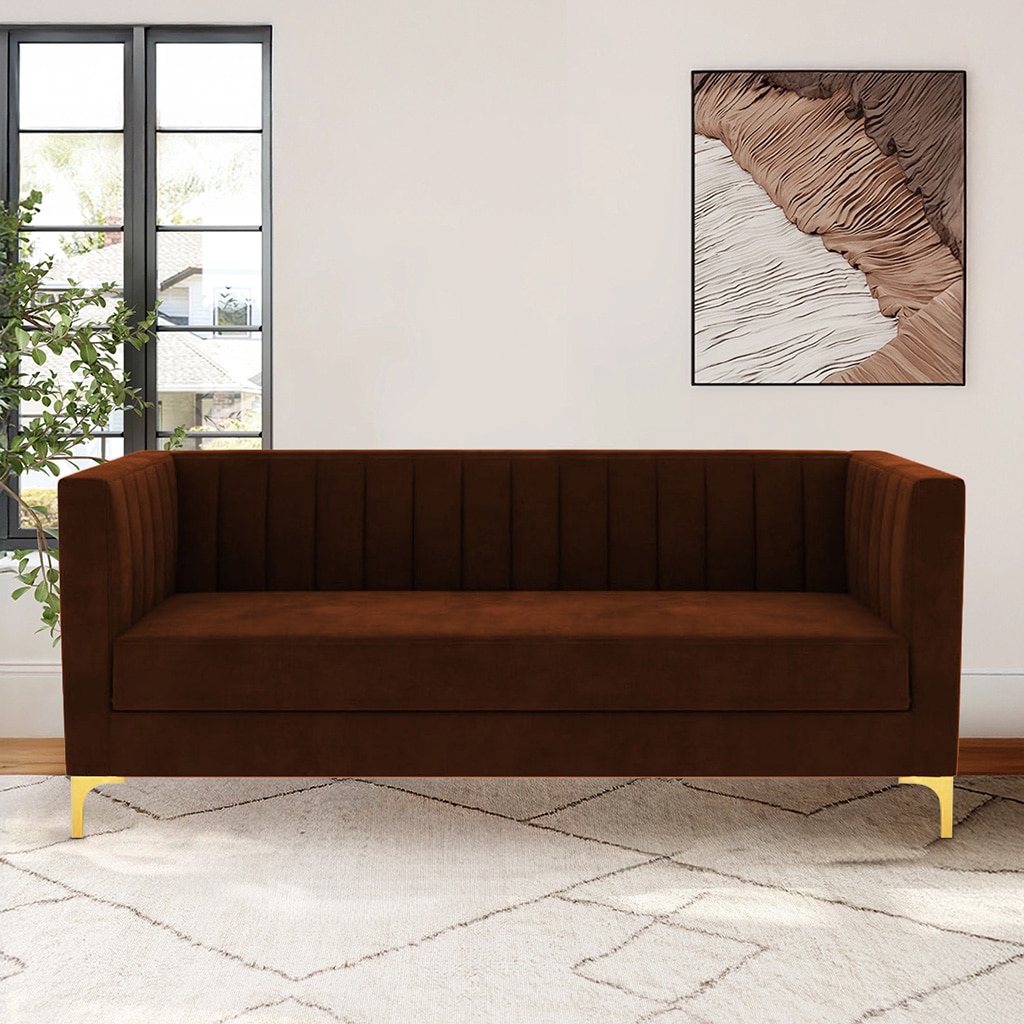 Loris Fabric Sofa - Brown