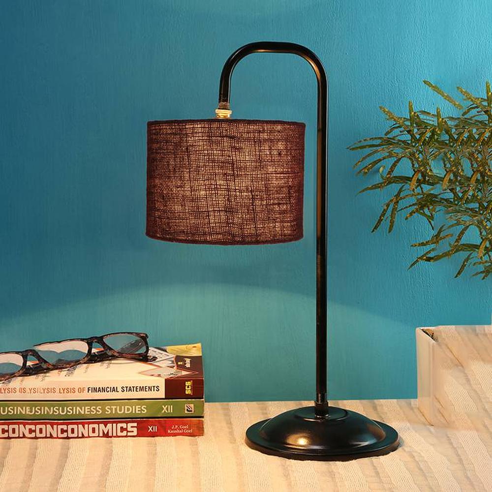Amy Brown Jute Shade Iron Table Lamp