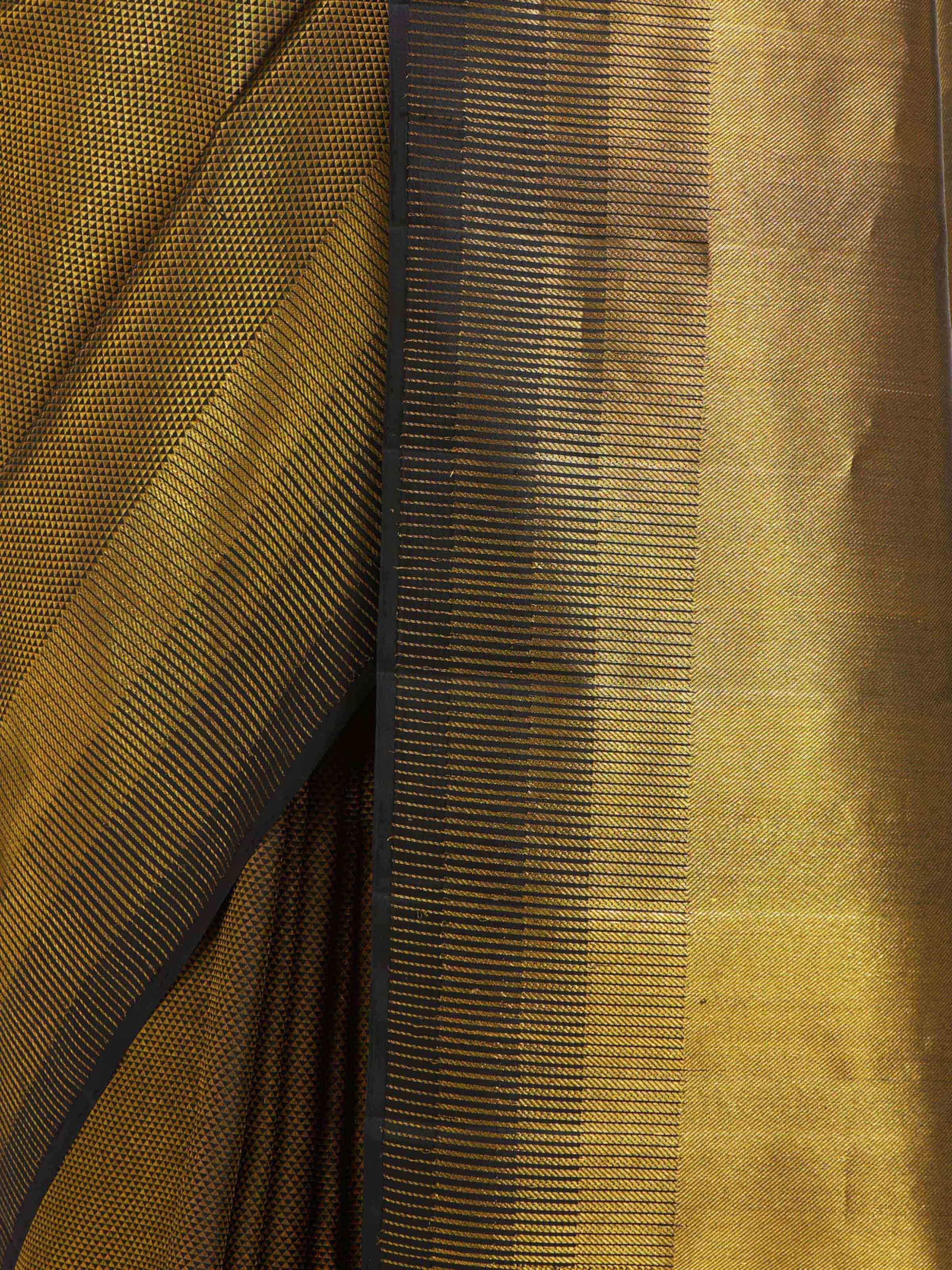 Gold Silk Handloom Zari Saree