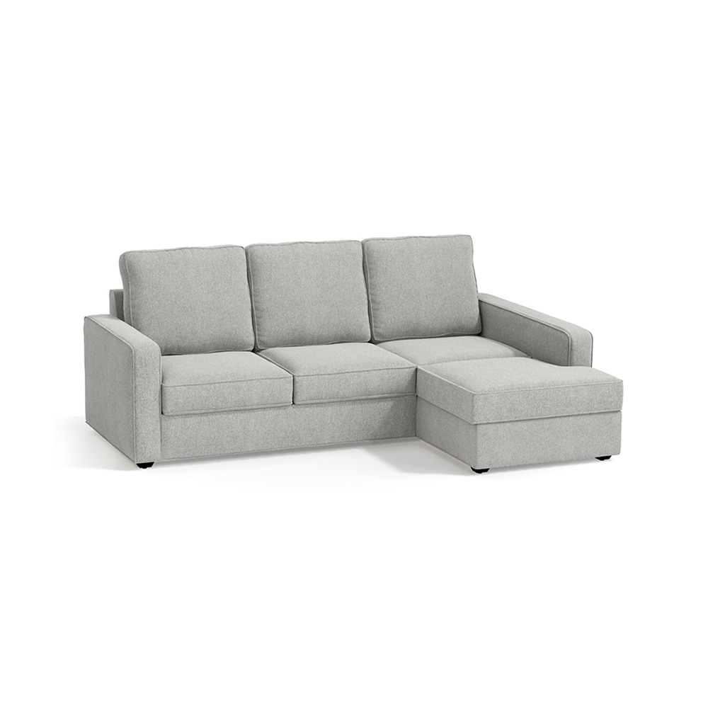 Apollo Compact Sofa (Colour : Vapour Grey, Cushion : Soft, Back Type : High Back, Seating Capacity : Right Aligned 2 Seater + Right Aligned Chaise)