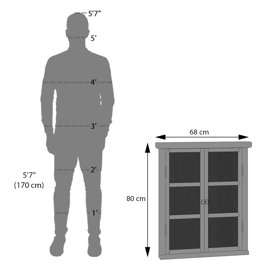 Asa Solid Wood Mirror in Amber Walnut Finish