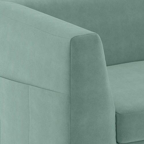 Rubik Luxe 2 Seater Fabric Sofa in Dusty Turquoise Velvet Colour