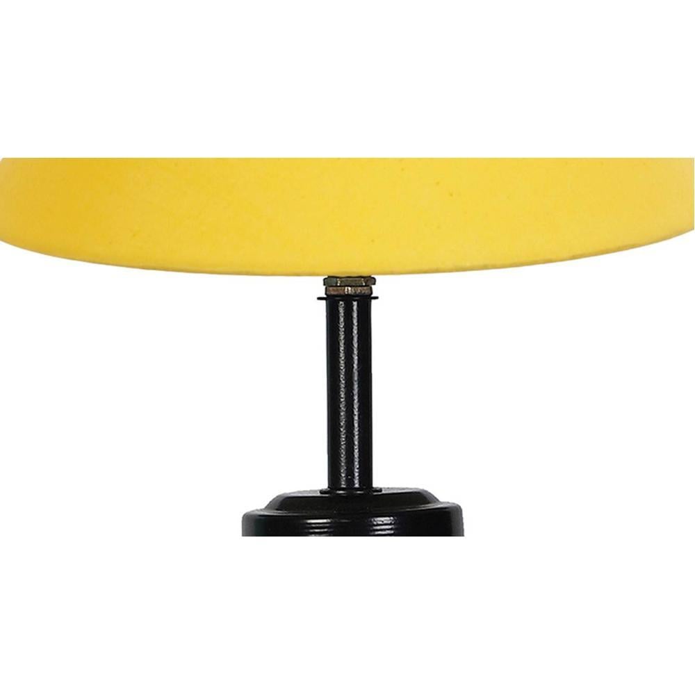 Kayleigh Yellow cotton Glass Table lamp with Iron Base