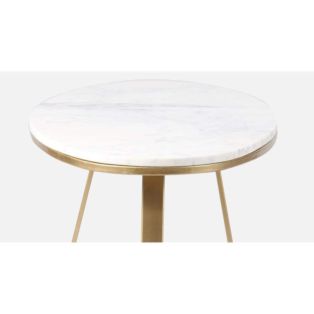 Franklin Marble Coffee Table In Gold Finish