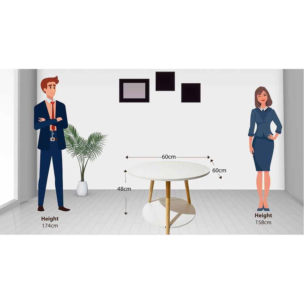 Archie Round Engineered Wood Coffee Table In Laminate Finish