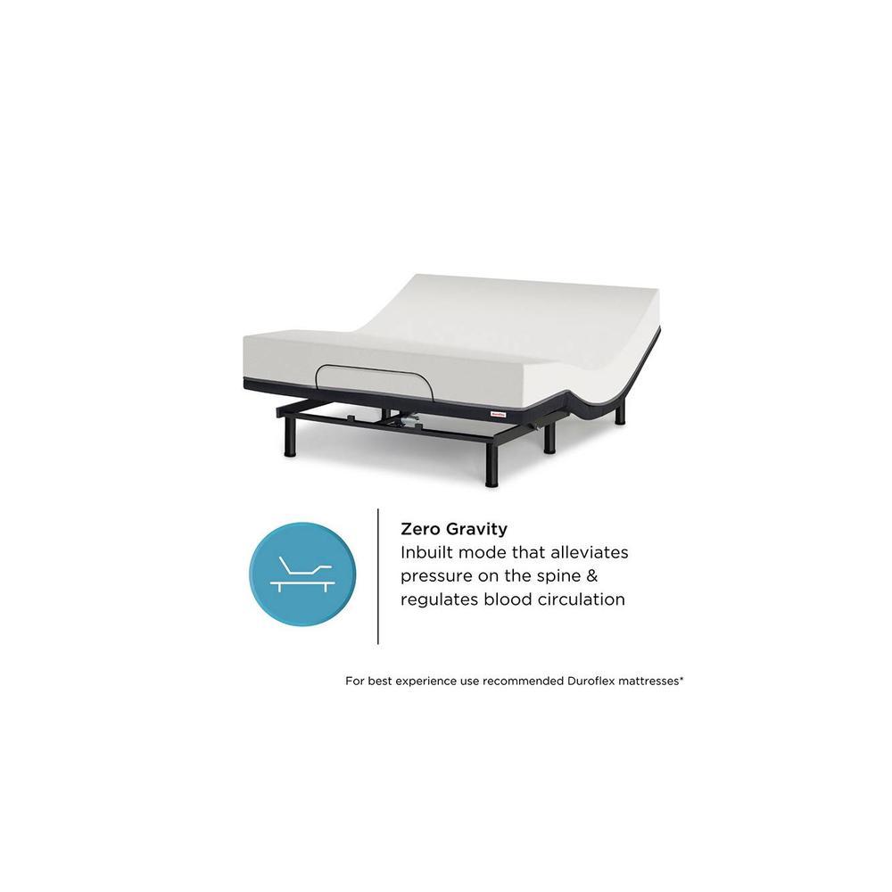 Wave Queen Size Adjustable Bed With Zero Gravity Comfort And Antisnore Sleep Modes With Headboard