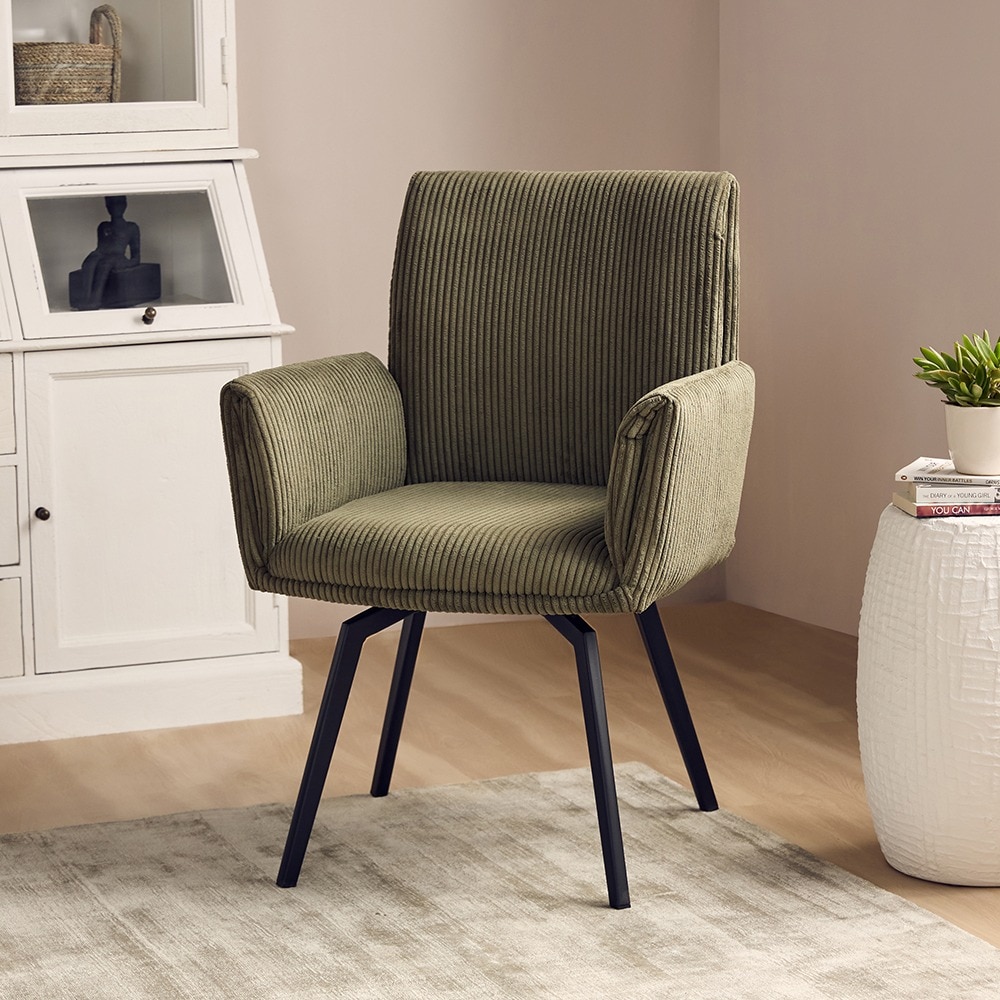 Ripple Fabric Dining Chair in Grey Colour - Living Shape