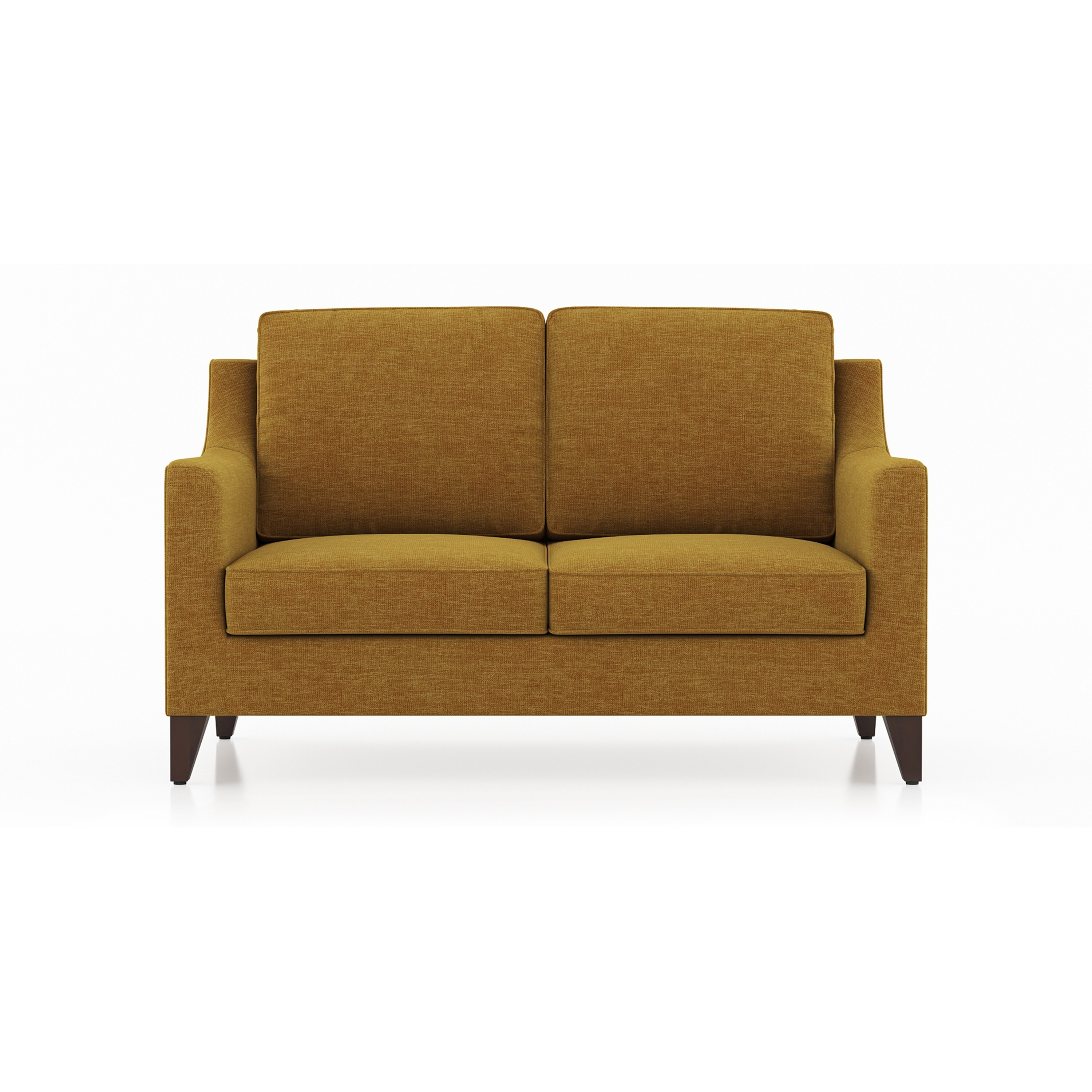 Abbey Sofa (Colour : Ochre, Cushion : Hard, Seating Capacity : 2 Seater)