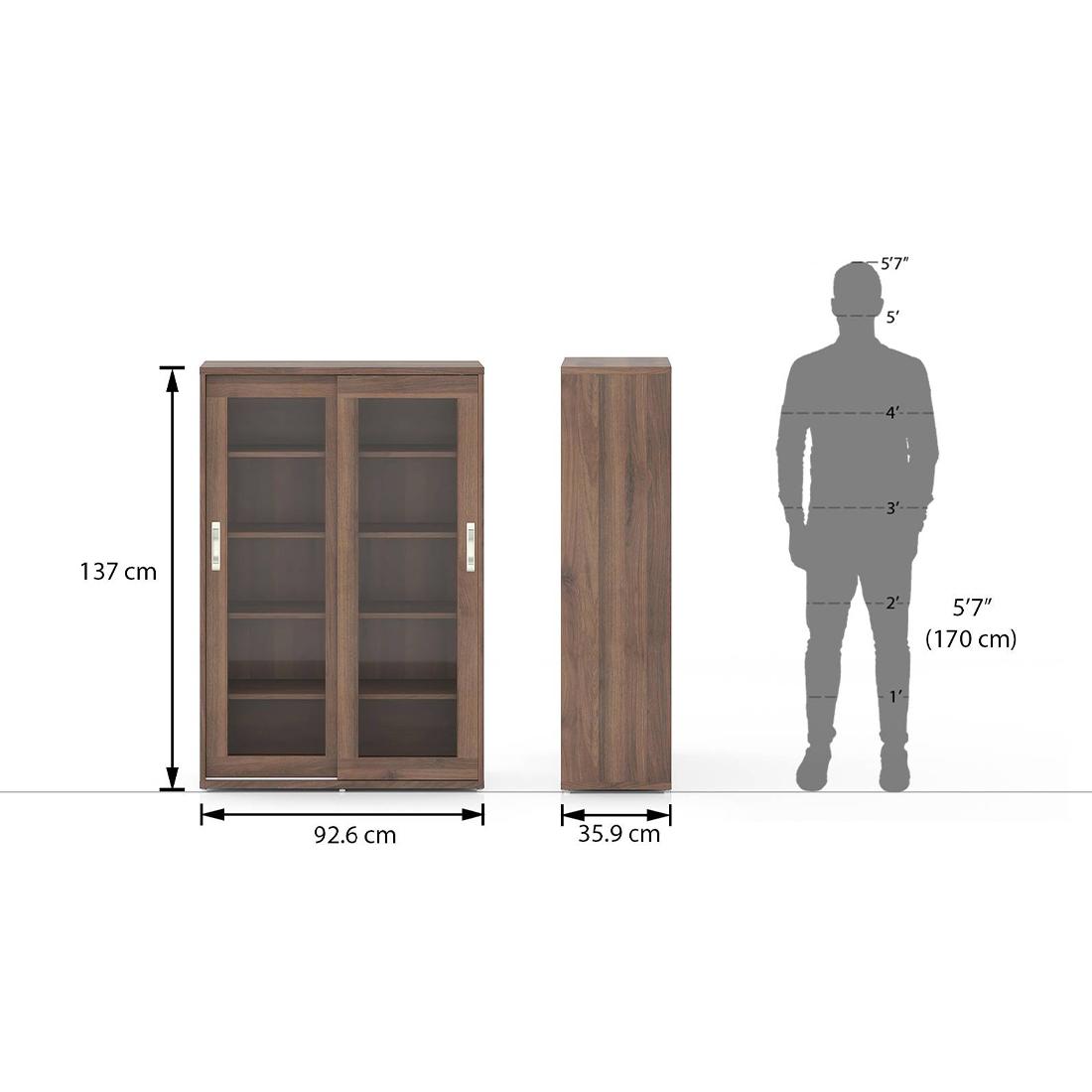 Elliot Sliding book shelf Classic Walnut