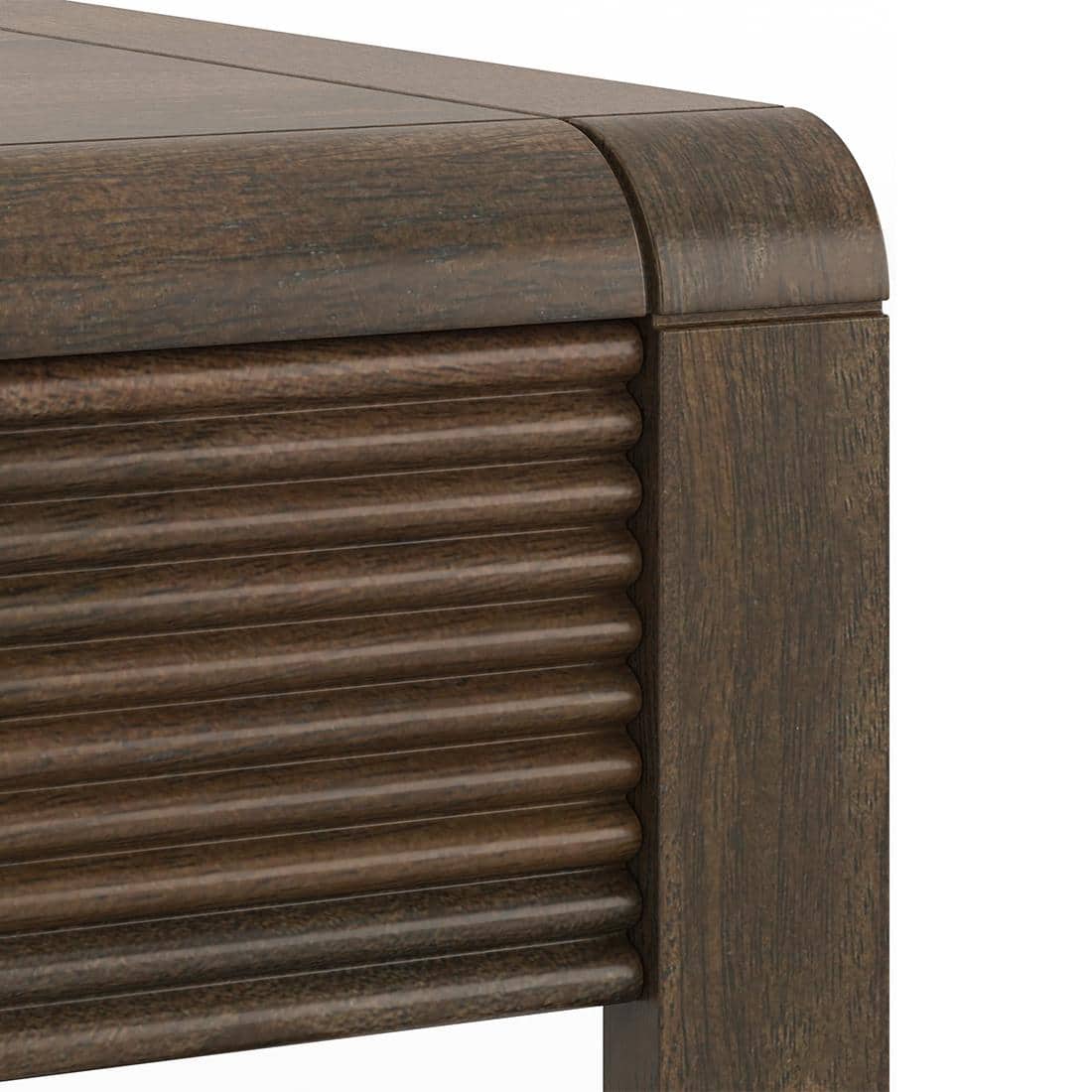 Linnea Rectangular Solid Wood Coffee Table In Danish Walnut Finish