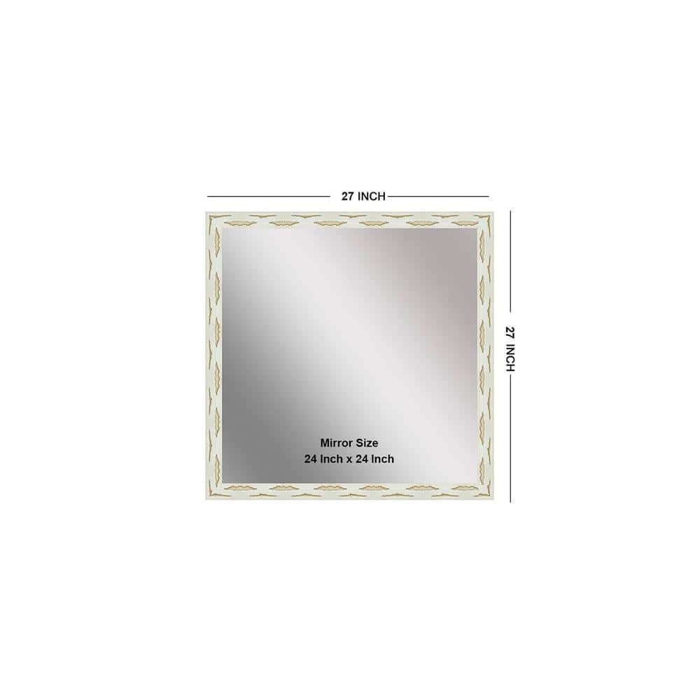 Brianna Framed square decorative and bathroom wall mirror by elegant arts and frames (Mirror size 24 inch x 24 inch )