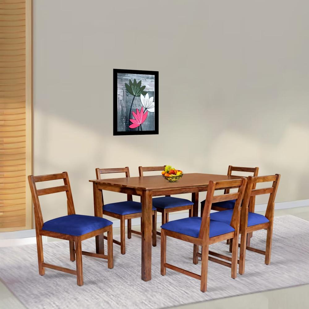 osmin solid wood  6 seater Dining table in  Provincial Teak
