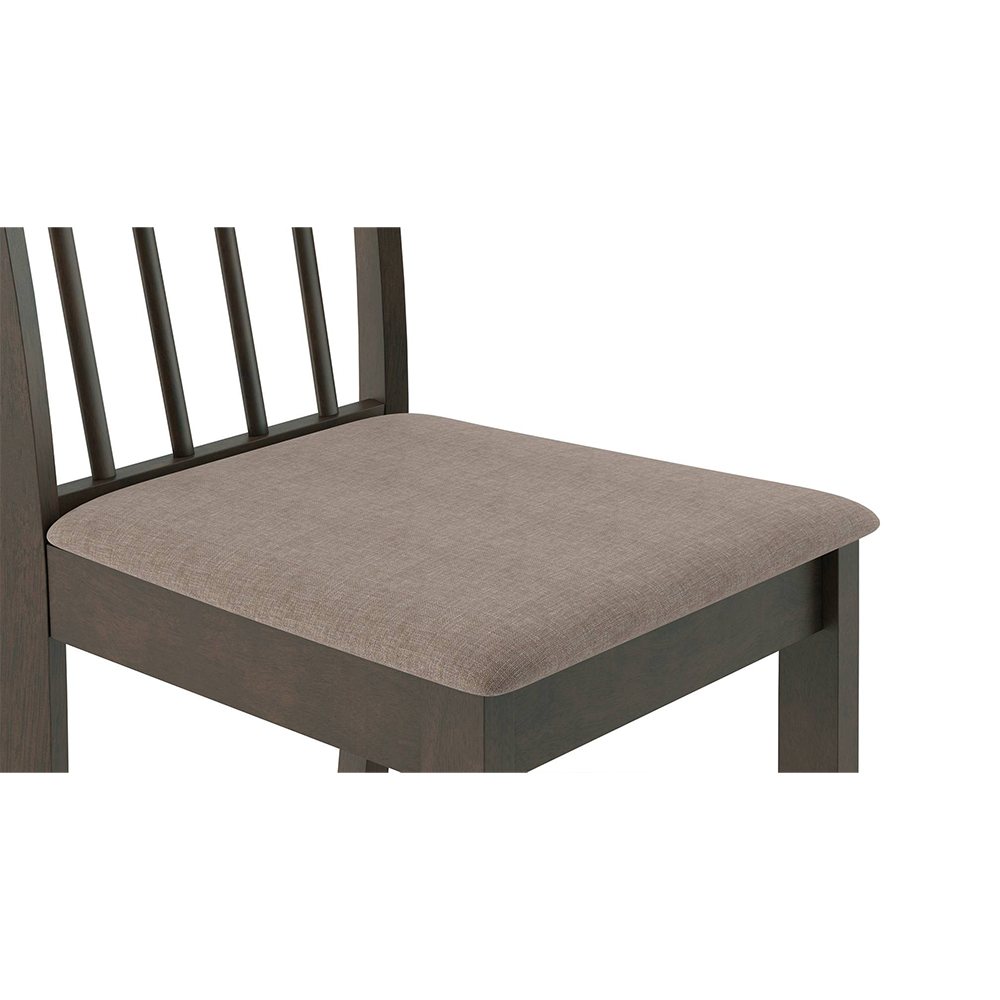 Ava Solid Wood Dining Chair Set Of 2 In Umber Walnut Finish