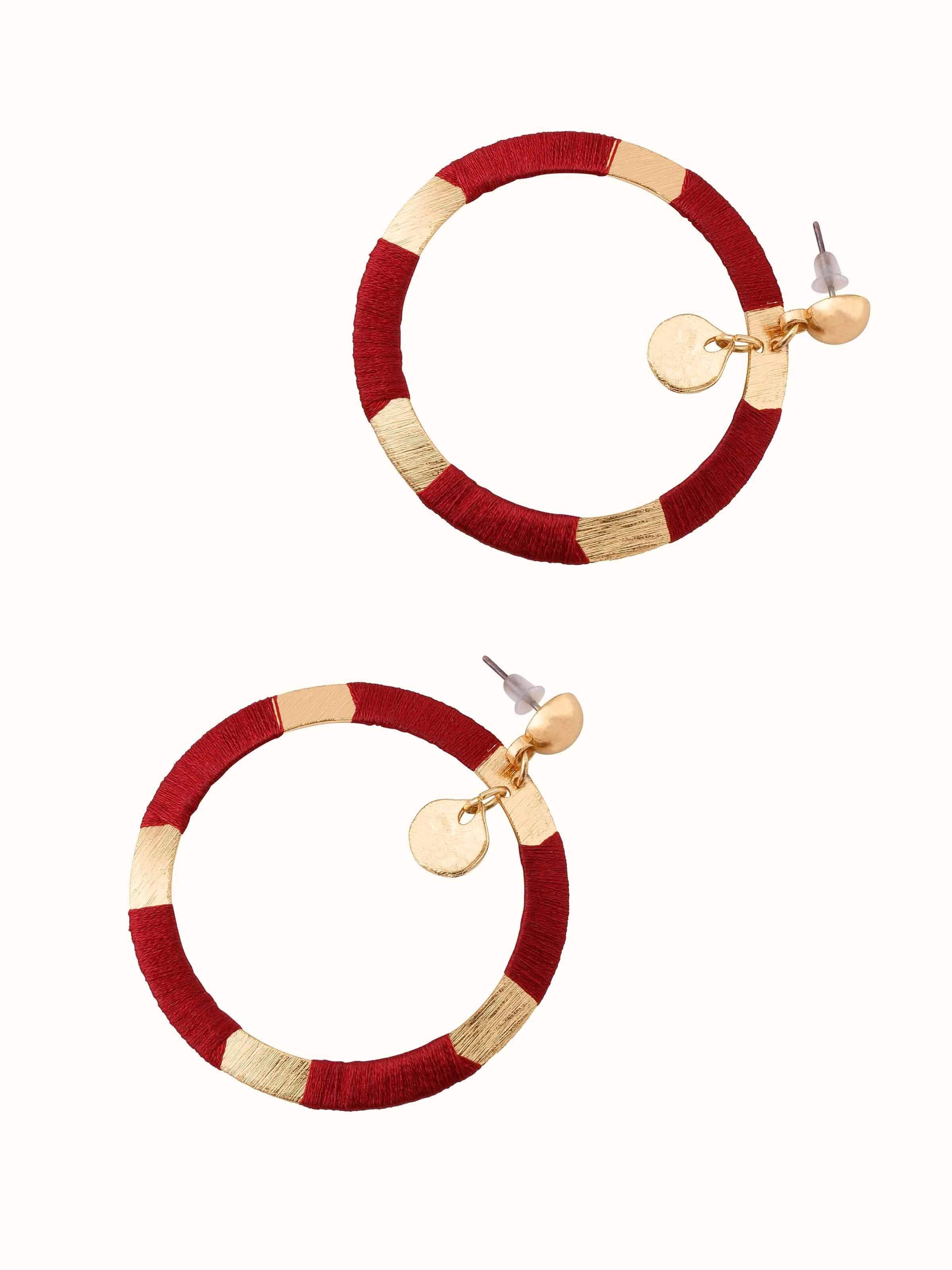 Back view of Glass Bead Drop Earrings showing the clasp and design.