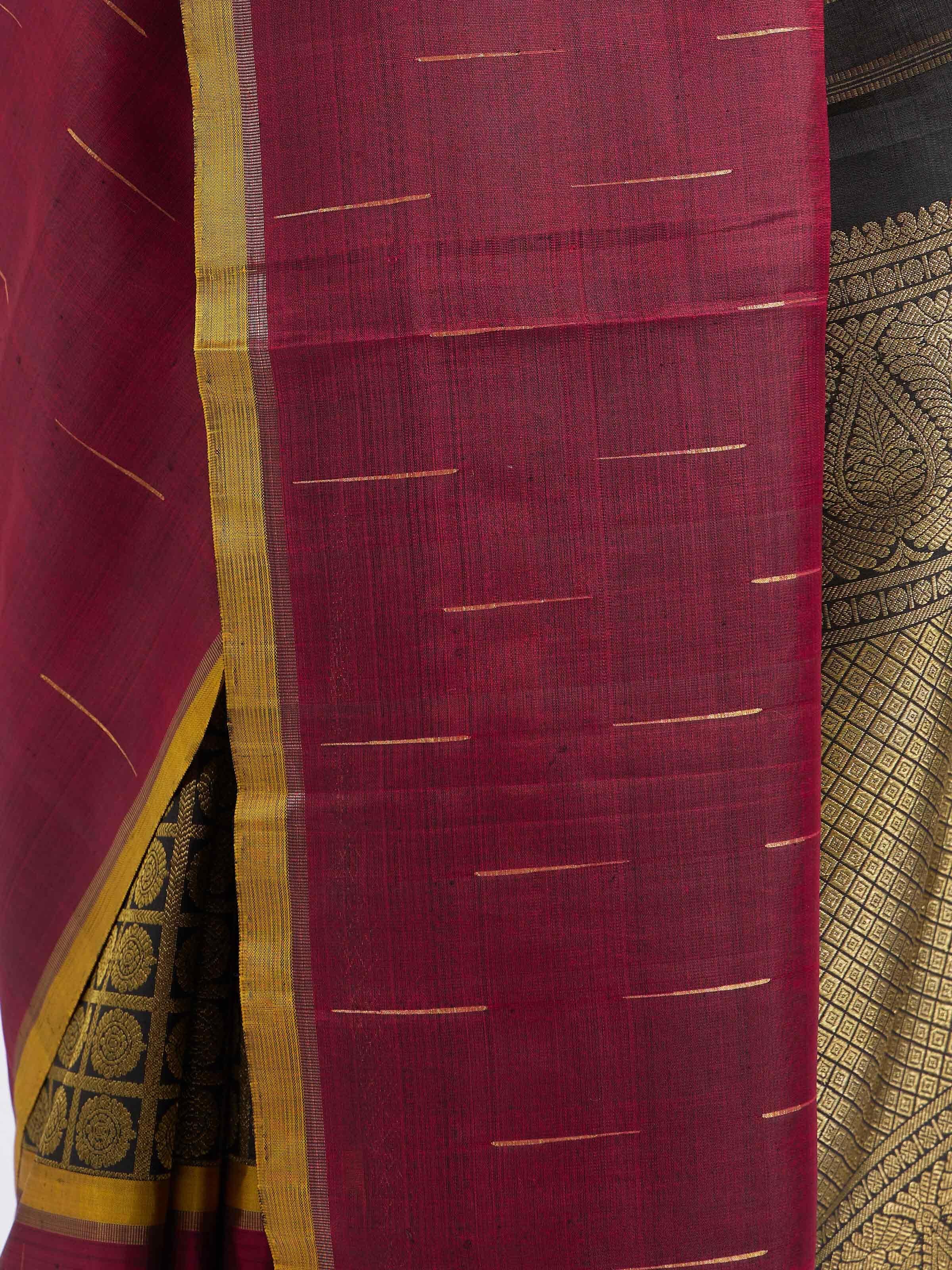 Brown Silk Kancheepuram Saree