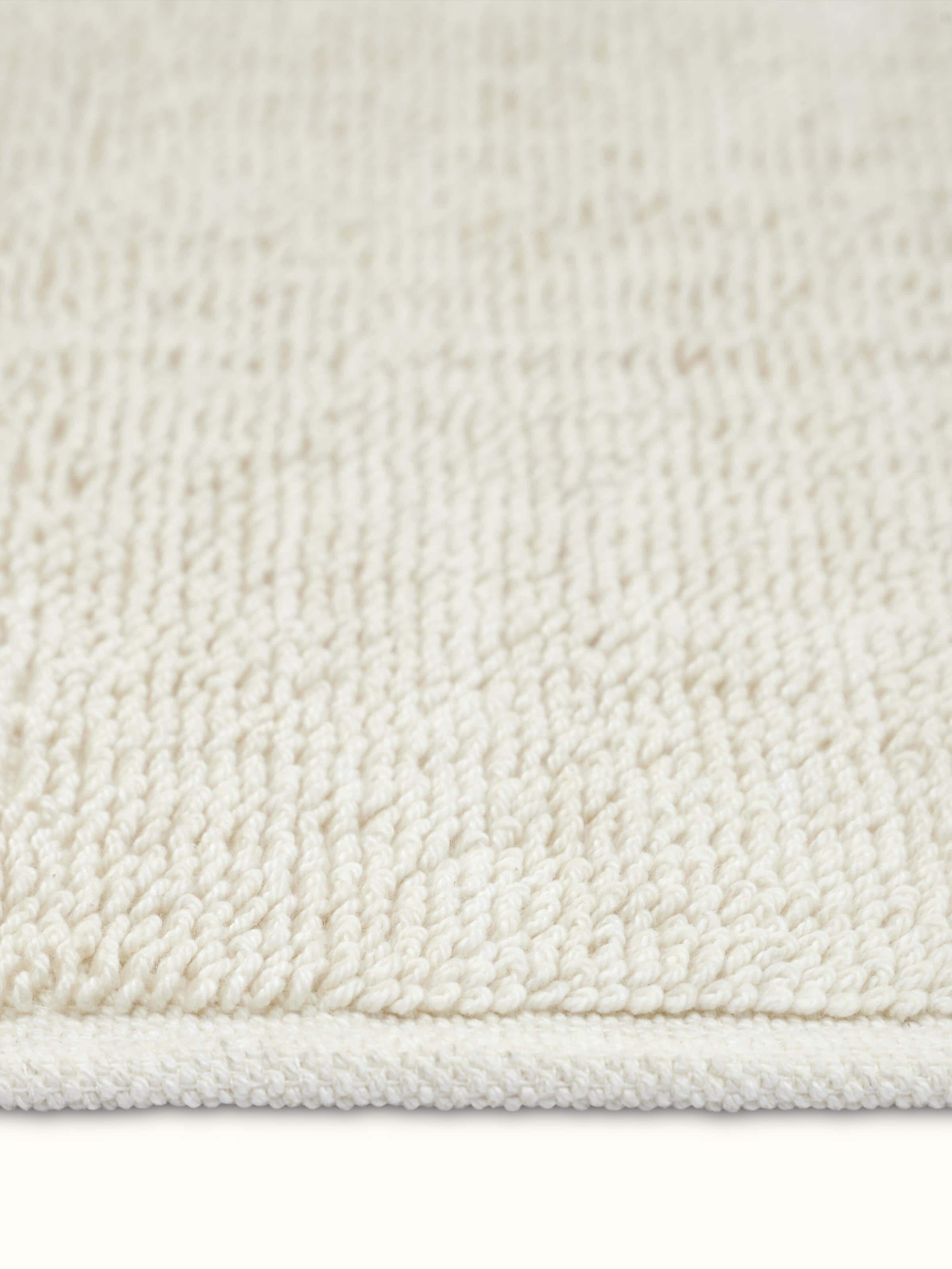 Nityam Solid Ivory Cotton Bath Mat