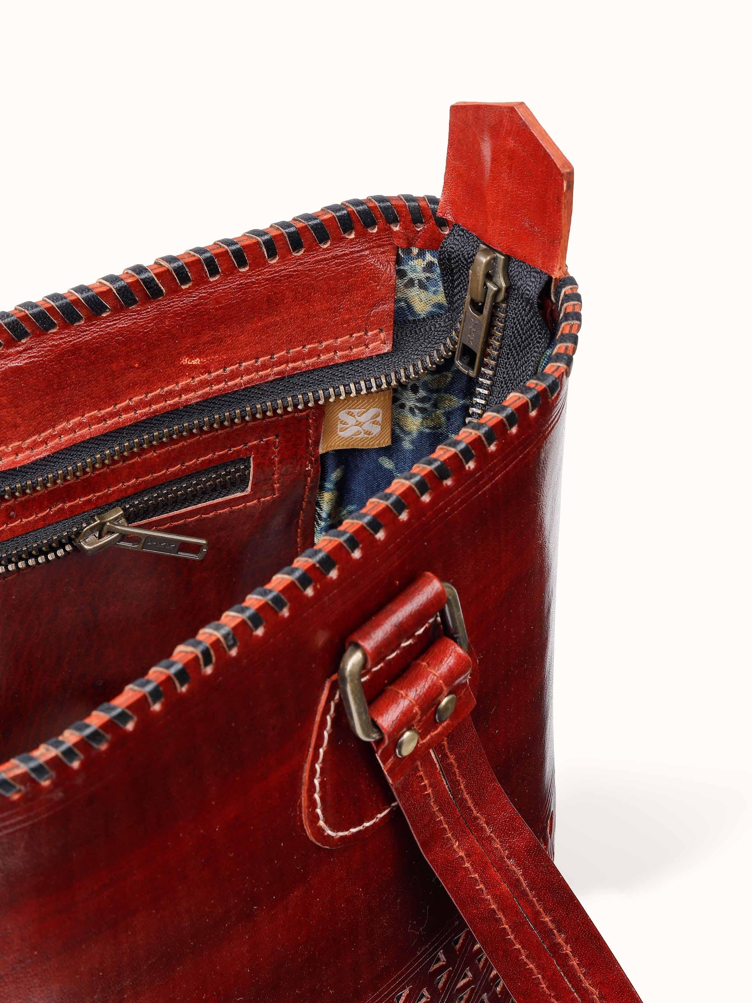 Kutchi Leather Tote Bag