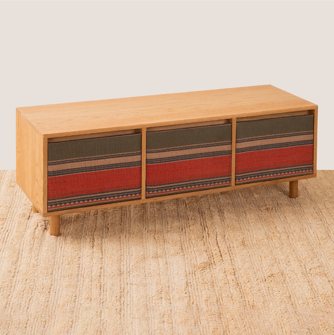 Kiko Secret Solid Wood Sideboard in Beige Colour - Orange Tree