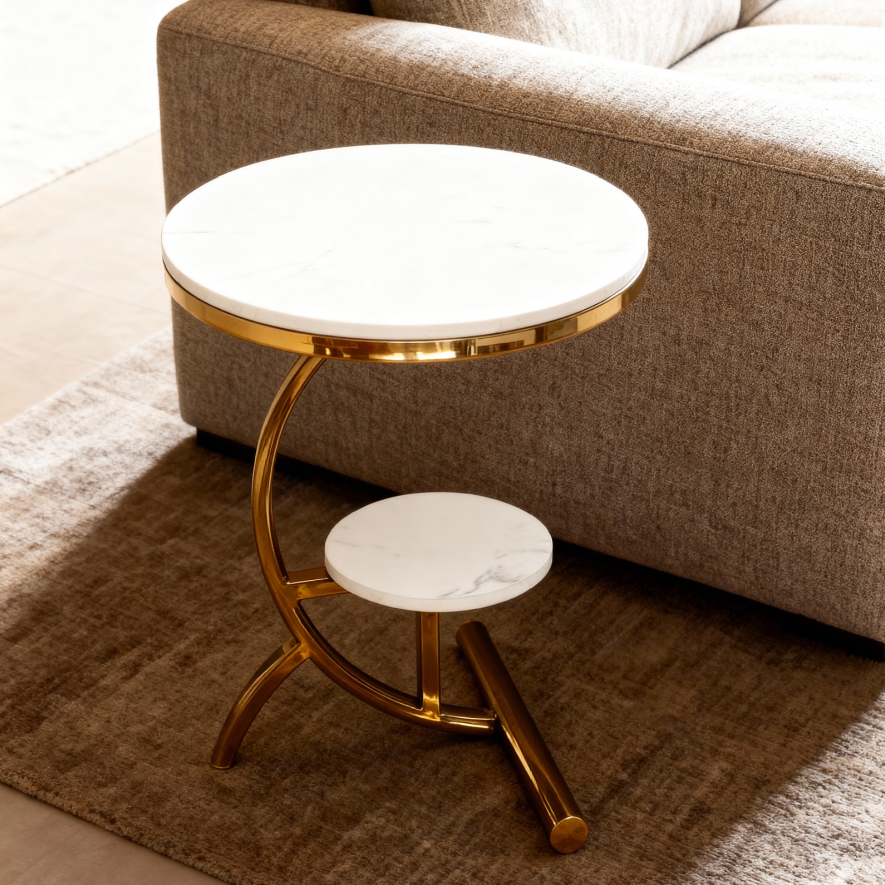 Bellemoor Marble C Table - Handicrafts Town