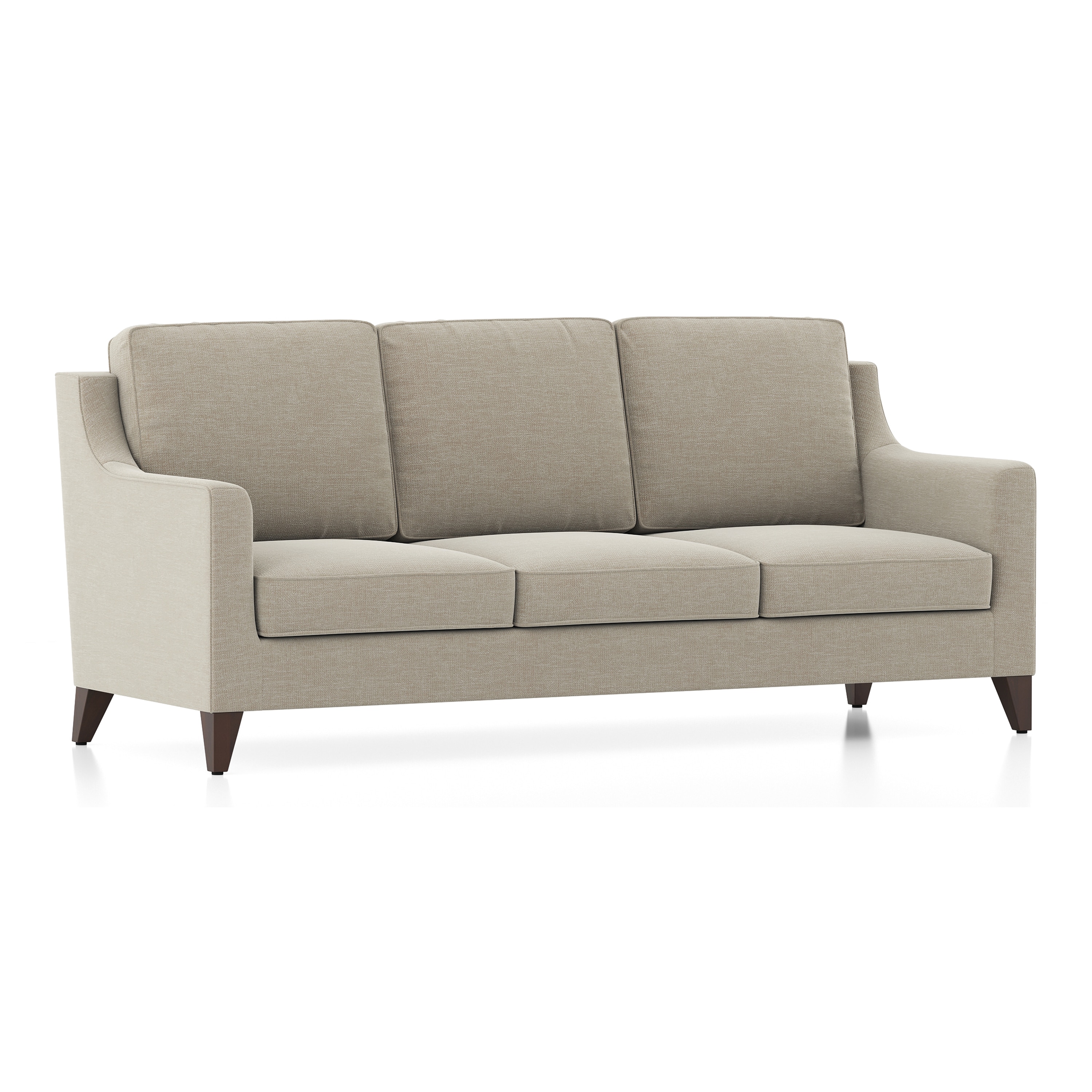 Abbey Sofa (Colour : Oyster Beige, Cushion : Hard, Seating Capacity : 3 Seater)