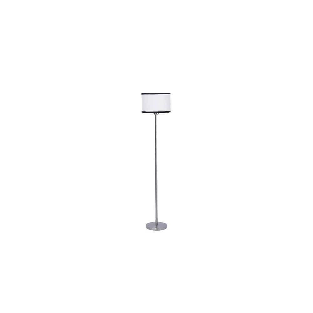 Jewel Multicolour Fabric Floor Lamp with Steel Steel Base