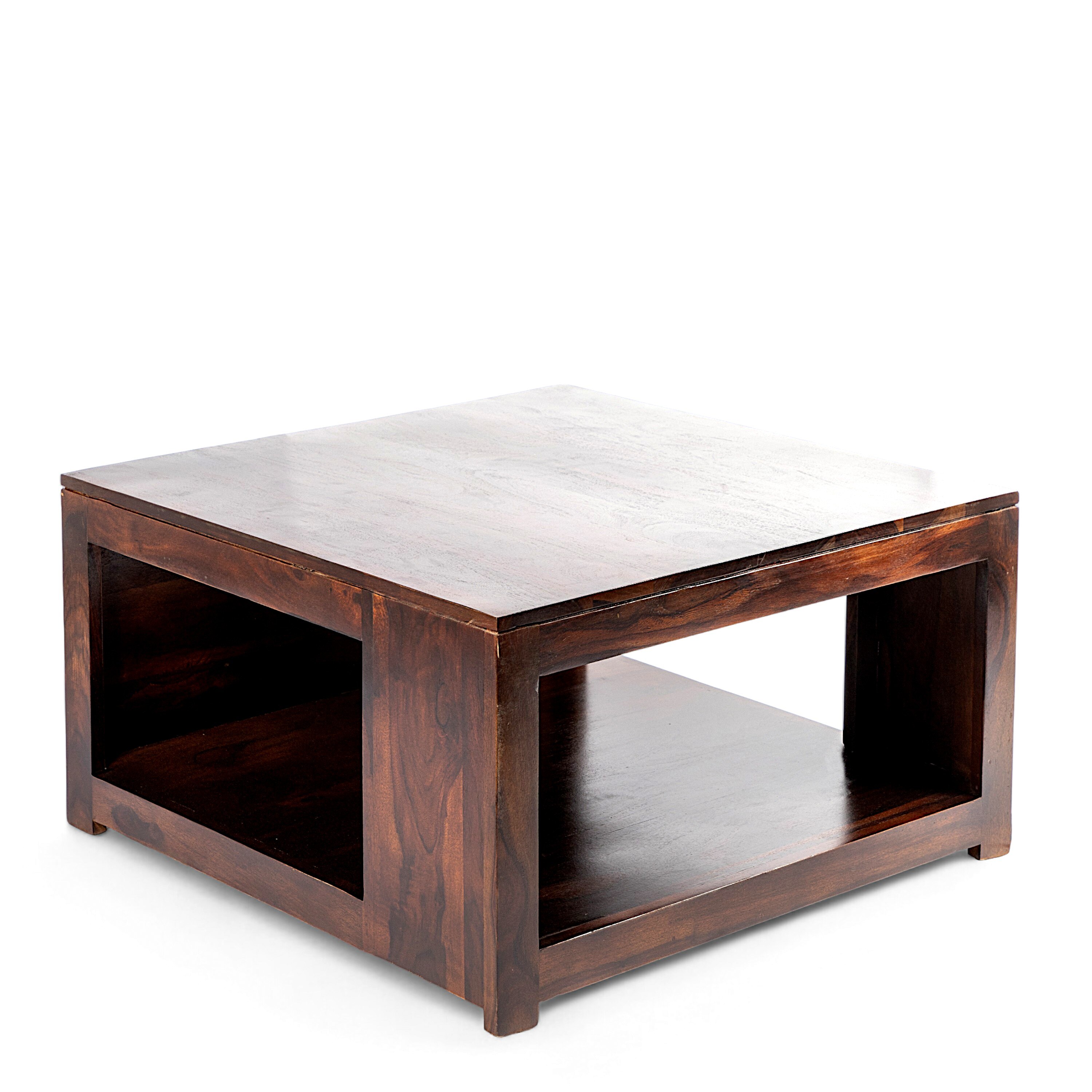 Milan Sheesham Wood Coffee Table In Walnut Finish