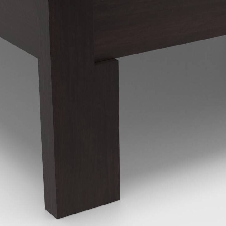 Alaca Solid Wood Queen Size Bed In Mahogany Finish