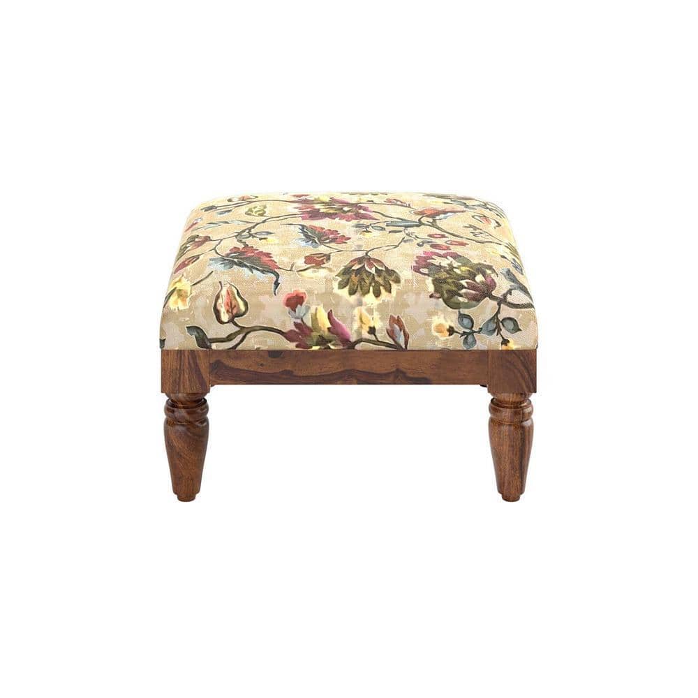 Teva Solid Wood  Ottomon in  Multicolor Colour