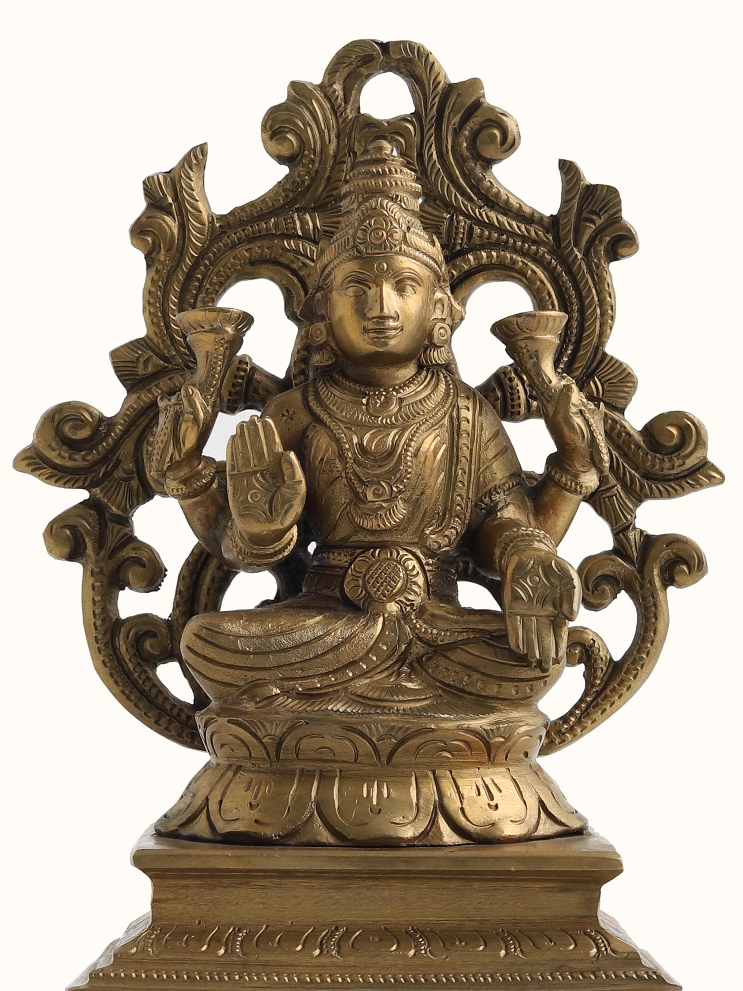 Bronze Lakshmi Filigree Idol