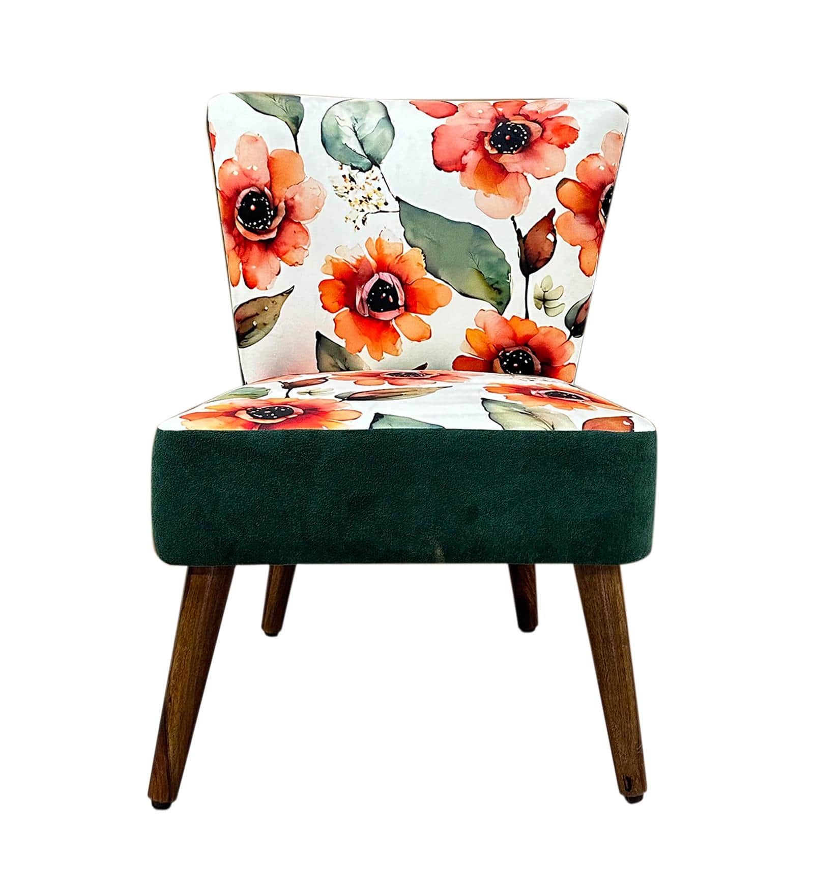 Rowan Accent Chair with Flower Print